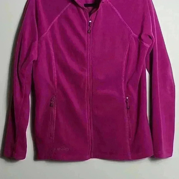 EDDIE BAUER Ladies Full-Zip Microfleece Pink Jacket EB225 Size Medium - Picture 2 of 13